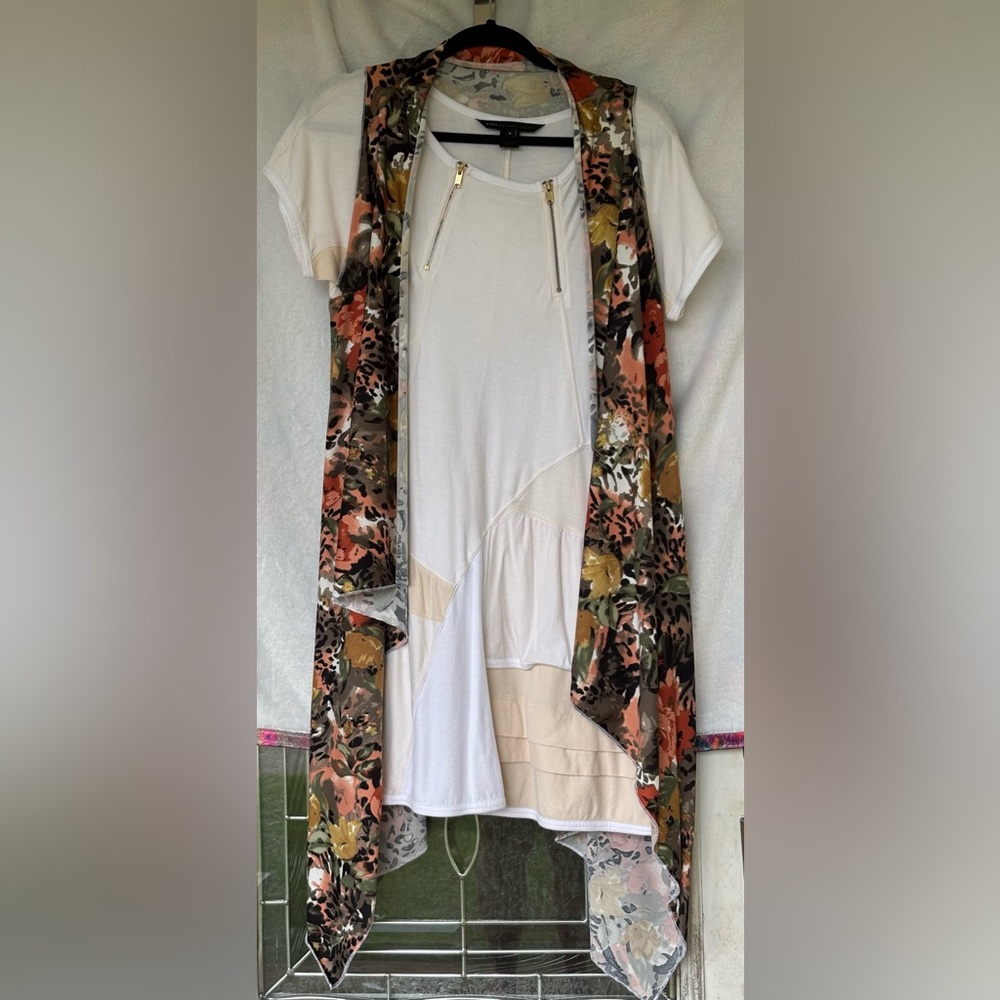 Marc By Marc Jacobs Cream Dress with Floral Overlay